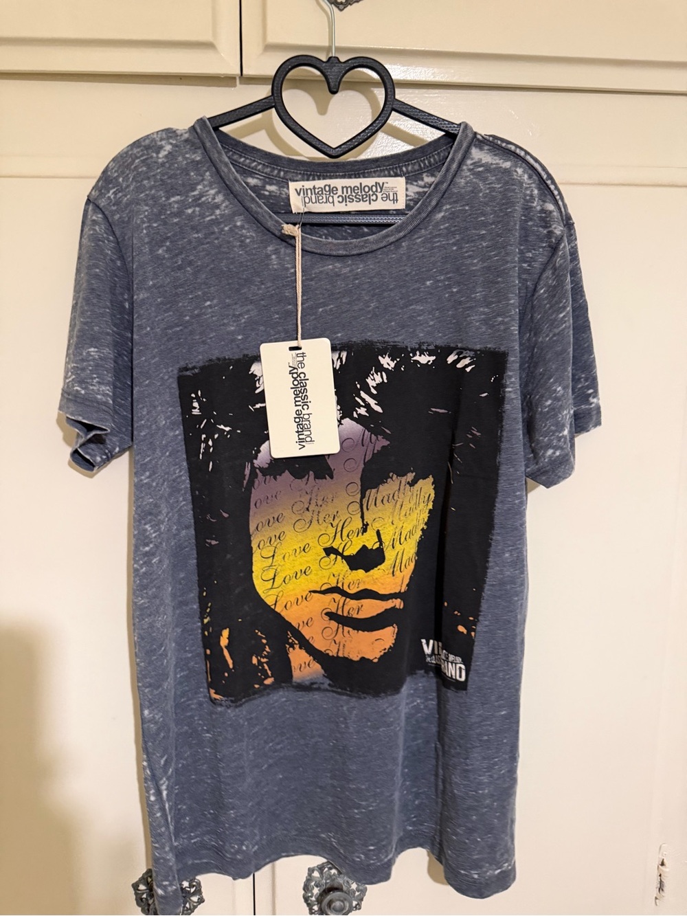 Classic unisex Distressed Gray Graphic Tee with Yellow Accent